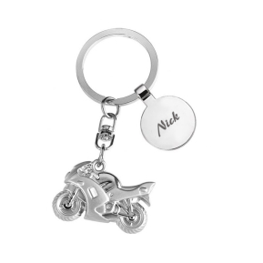 Personlig nøglering med motorcykel Personlig nøglering med motorcykel