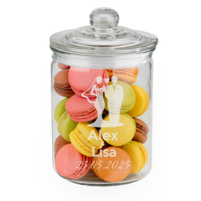 Engraved Wedding Sweet Jar Engraved Wedding Sweet Jar
