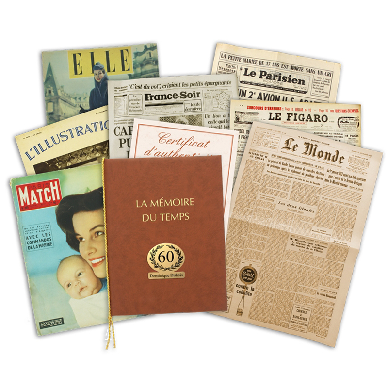 Cadeau anniversaire: le journal du jour de sa naissance
