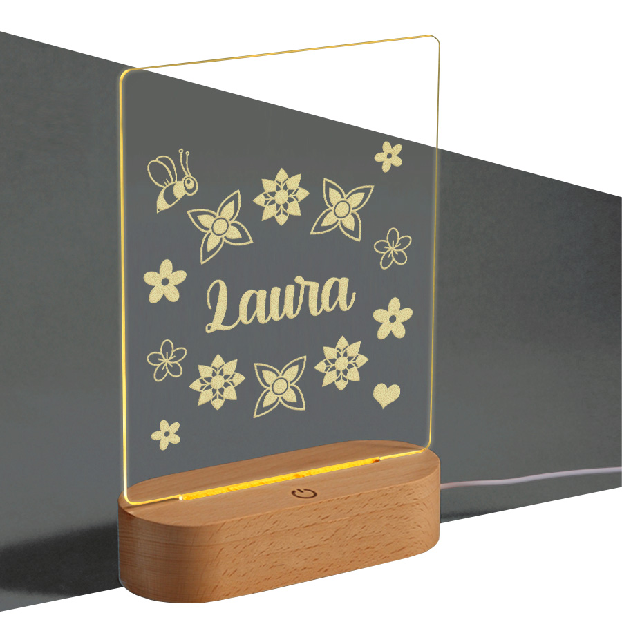 Kaiverrettu LED-lamppu