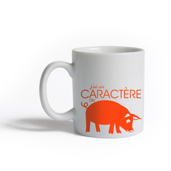 Tasse J'ai un caractère de cochon