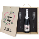 2 flûtes | coffret | bouteille