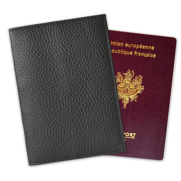 Etui passeport cuir prénom personnalisé