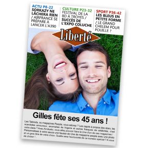 Fausse Une de journal d'actualité