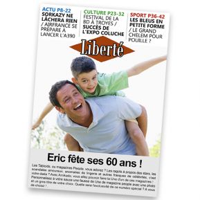 Fausse Une de journal d'actualité