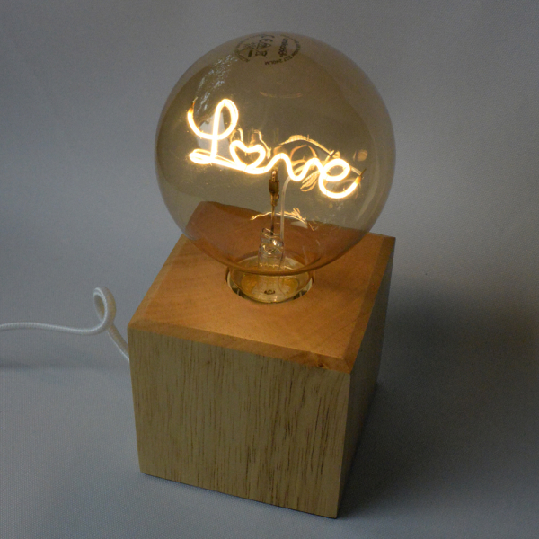 Lampe Love vue du dessus