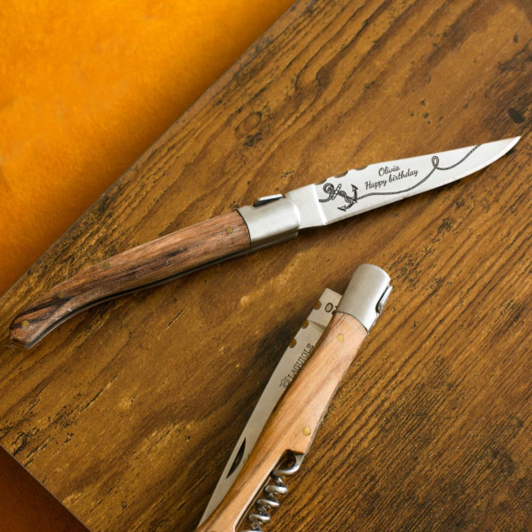 Couteau Laguiole personnalisé Monde Marin
