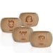 Rond de serviette We are Family en bois