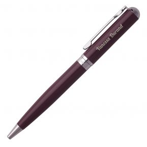 Stylo bille Cacharel Tourbillon bordeaux gravé