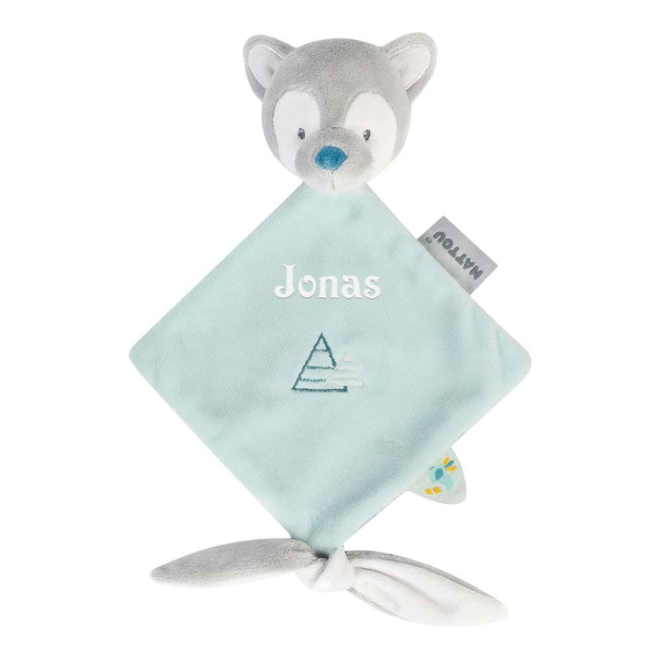 Mini doudou Tiloo le loup personnalisé