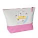 trousse bicolore personnalisée rose