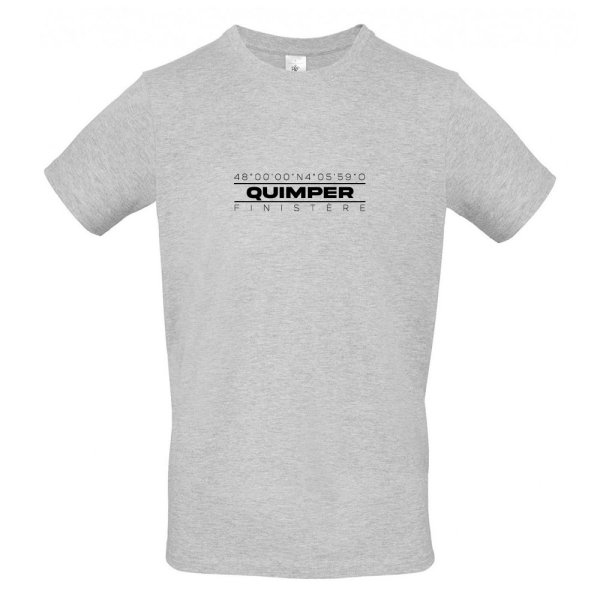 T-shirt homme Coordonnées GPS Quimper, Bretagne