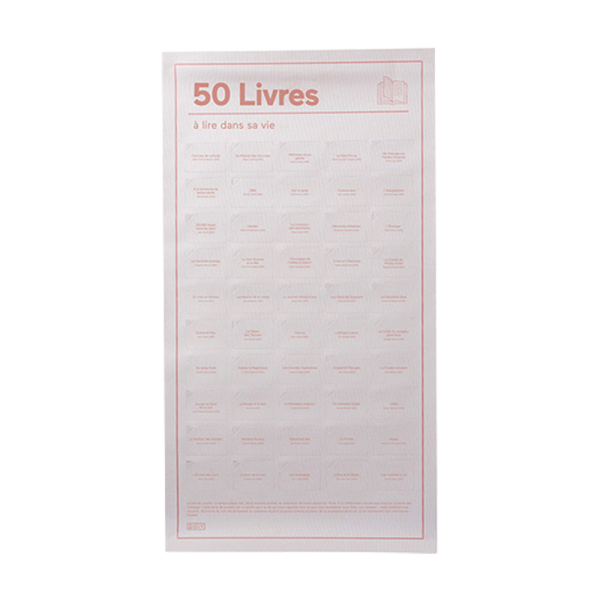 Affiche des 50 livres à lire à tout prix 