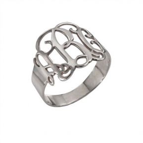 Bague initiale monogramme Bague initiale monogramme