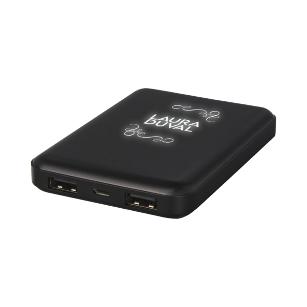 Powerbank 5000 mAh lumineux gravé prénom