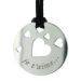 Pendentif rond avec coeurs ajourés