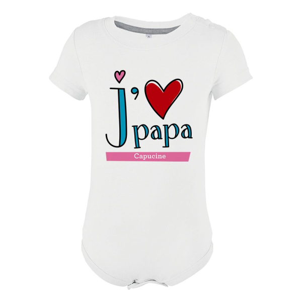 Body personnalisé j'aime Papa