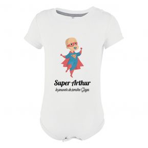 Body bébé personnalisable mon papa est mon héros ! cadeau fête des pères,  naissance - Un grand marché