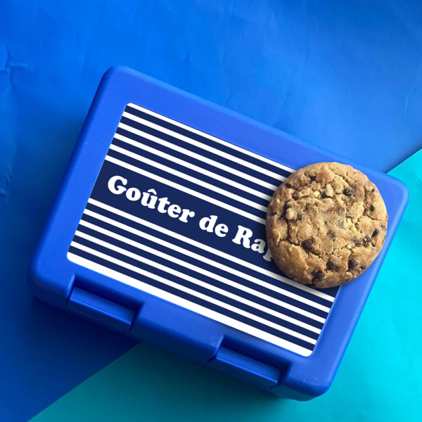 Boite à goûter marinière personnalisée