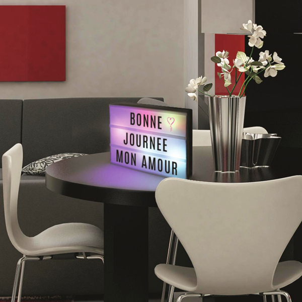 Boite à message lumineuse multicolore