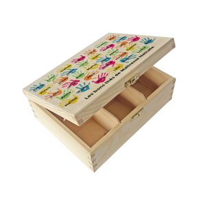 Bote  th 6 compartiments personnalise mains d'enfants