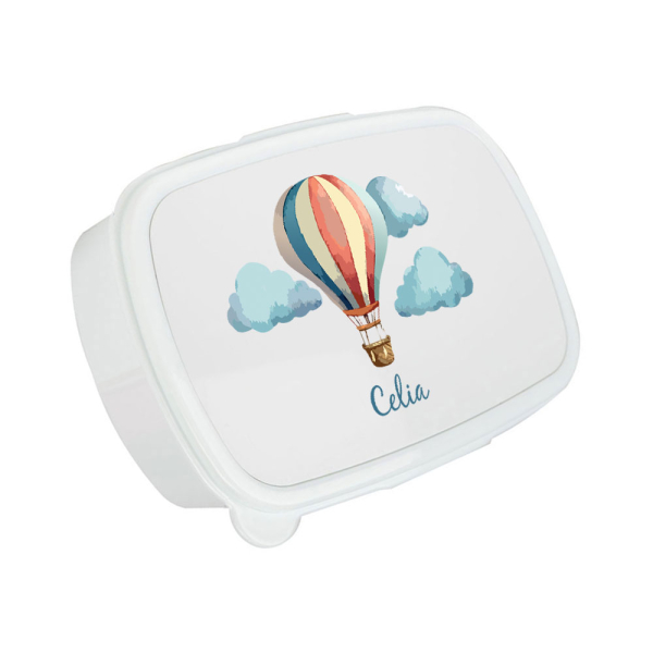 Boîte à goûter blanc montgolfière