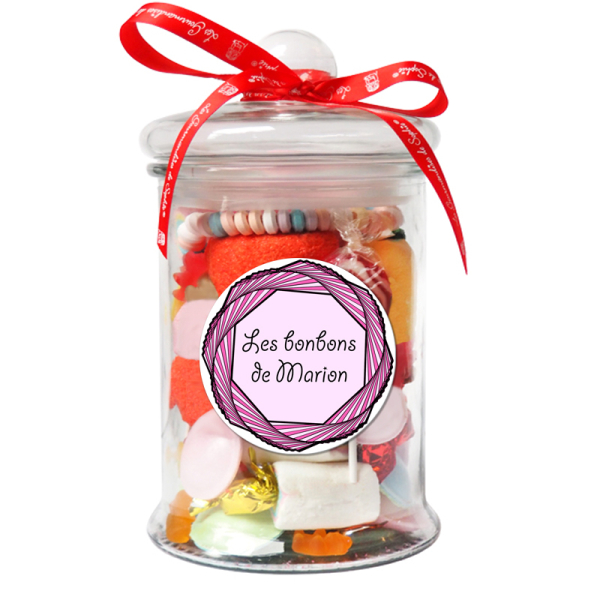 Bonbonnière personnalisée berlingot fuschia