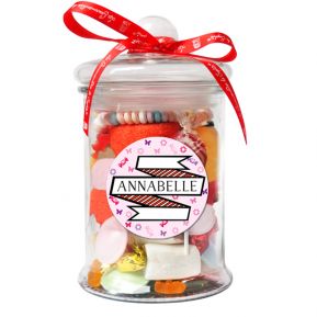 Bonbonnière de friandises personnalisée Ruban