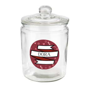 Bonbonnire de friandises personnalise Ruban