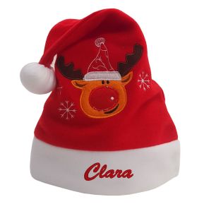 Bonnet de Noël enfant brodé prénom