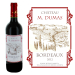 Bouteille de bordeaux rouge personnalisée