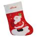 Chaussette de Noël brodée Bonhomme de neige