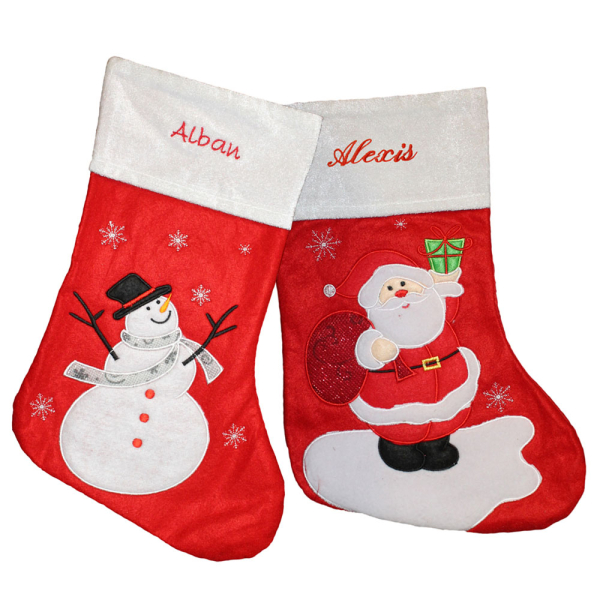 Bottes de Noël en feutrine douce