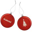 Boules de Noël plates gravées motif