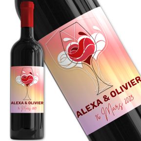 Bouteille de vin personnalisée Elixir d'amour