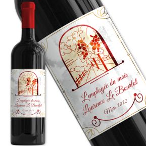 Bouteille de vin personnalisée Tradition et Vignes