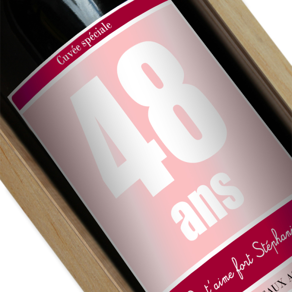 Vin personnalisé Anniversaire