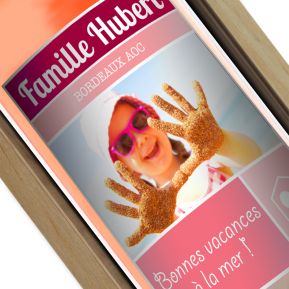 Bouteille de vin personnalisée étiquette photo Bouteille de vin personnalisée étiquette photo