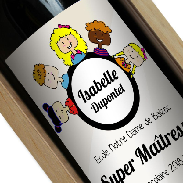 Bouteille de vin Merci Maîtresse