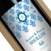 bouteille de vin personnalisée rococo bleu