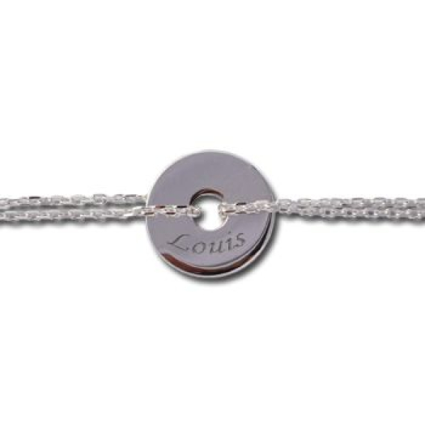 Bracelet chaine jeton ajouré