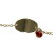 Bracelet cocinelle et médaille à graver