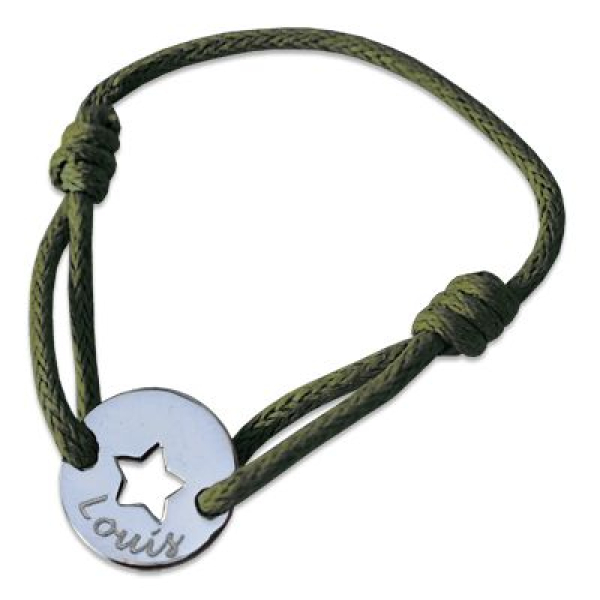 Médaille jeton avec étoile ajourée gravée