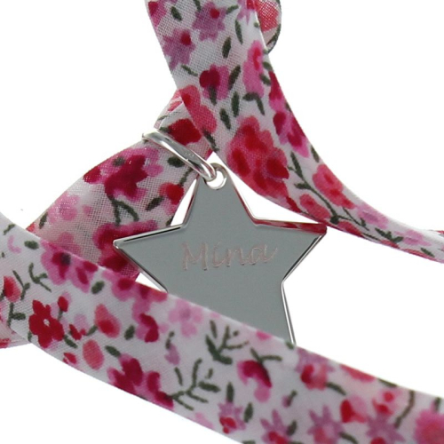 Bracelet étoile personnalisé ruban liberty