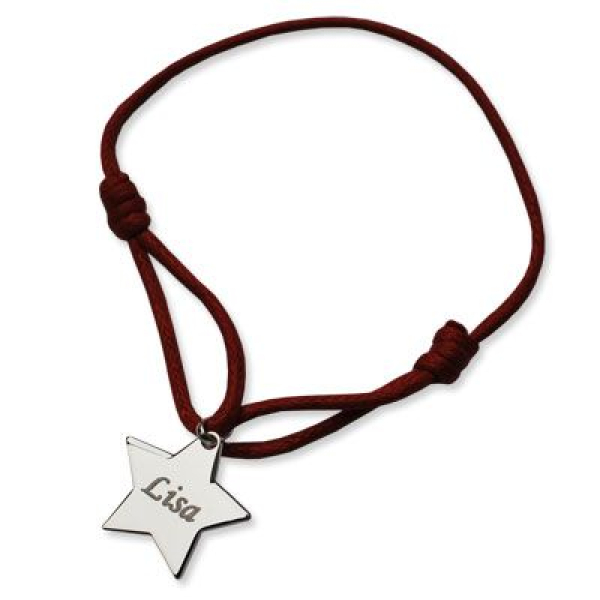Médaille étoile gravée au prénom