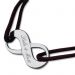 Bracelet infini gravé argent massif