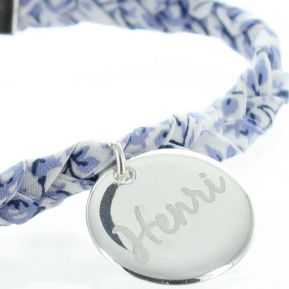 Bracelet personnalisé en liberty tressé Bracelet personnalisé en liberty tressé