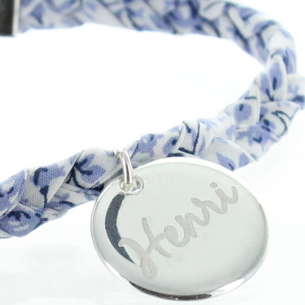 Bracelet liberty tressé personnalisé