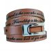 Bracelet multi-tours en cuir marron