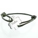 Bracelet trèfle et coeurs gravé